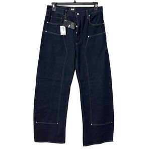 PAIGE Womens NEW 30 Arellia High Rise Workwear Barrel Leg Jeans Selma Dark Wash